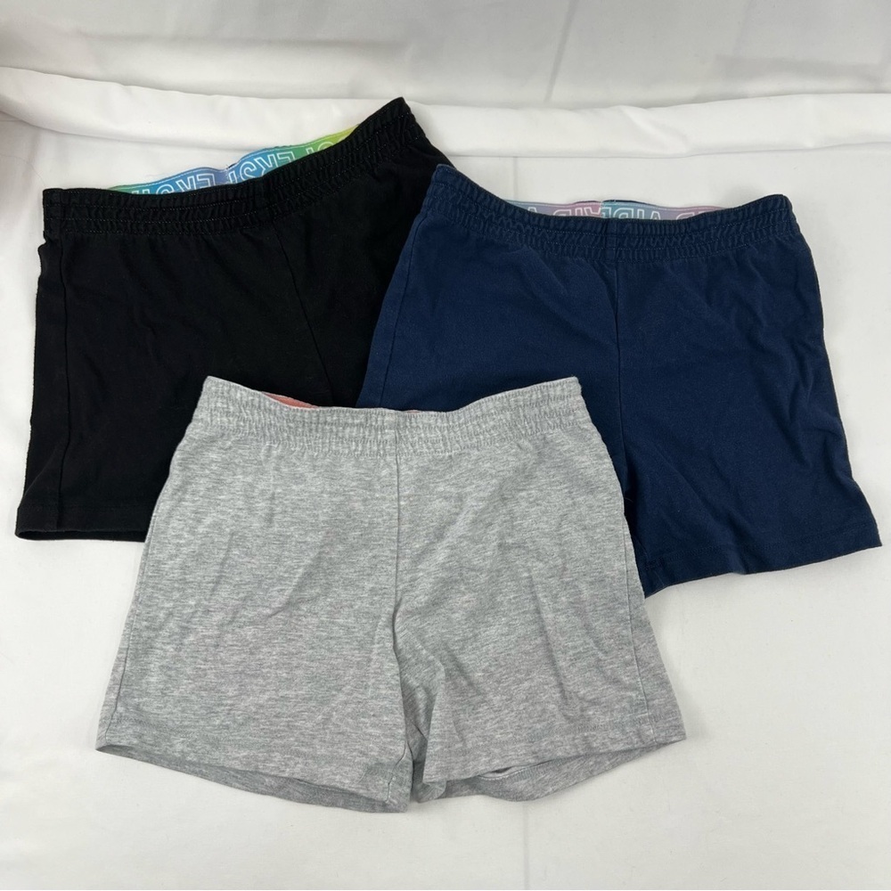 Wonder Nation - Girl's Shorts - Size 6 - 3 Pack - Black, Navy and Gray